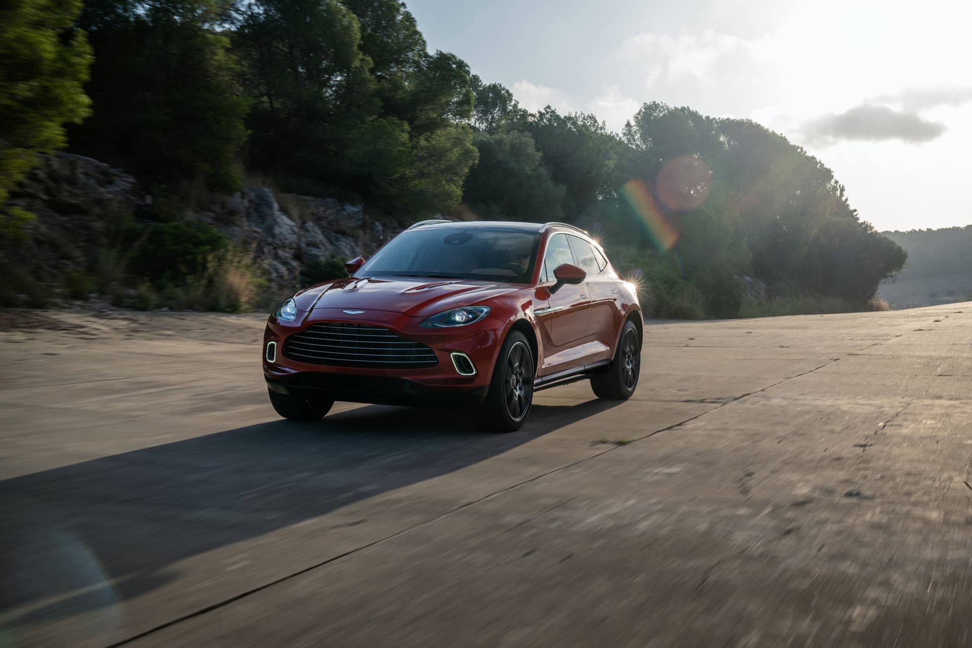 The first SUV from Aston Martin is powered by a twin-turbo V8 producing 542 hp and 516 ft.-lb of torque, getting from 0 to 60mph in 4.3 seconds.