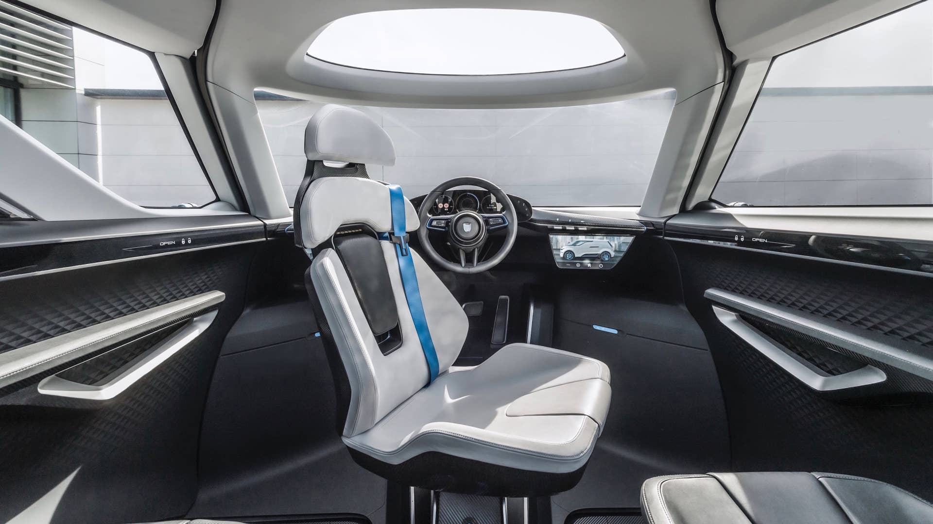 Porsche Vision Renndienst minivan gets futuristic 3-row layout - Autoblog