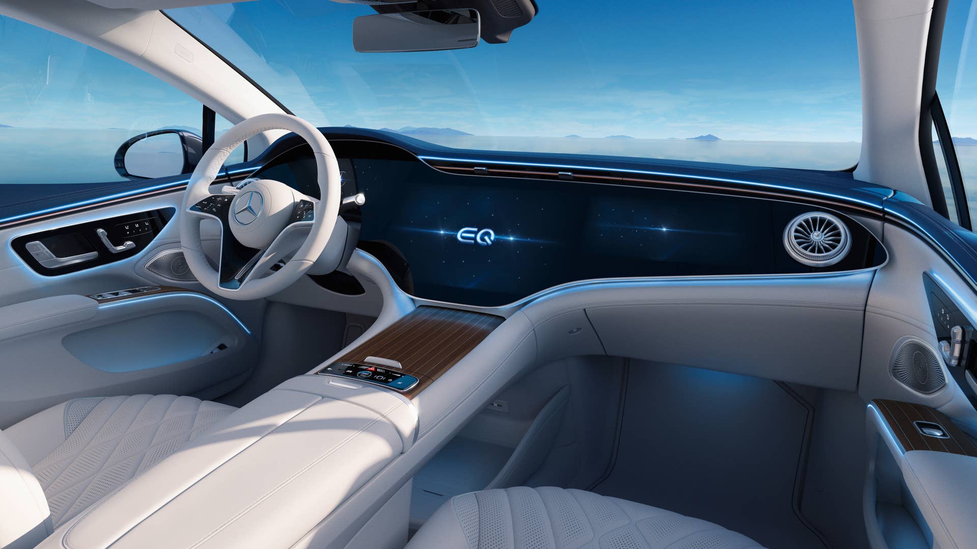 Mercedes-EQ, EQS;Stromverbrauch kombiniert: 19,1-16,0 kWh/100 km; CO2-Emissionen: 0 g/km