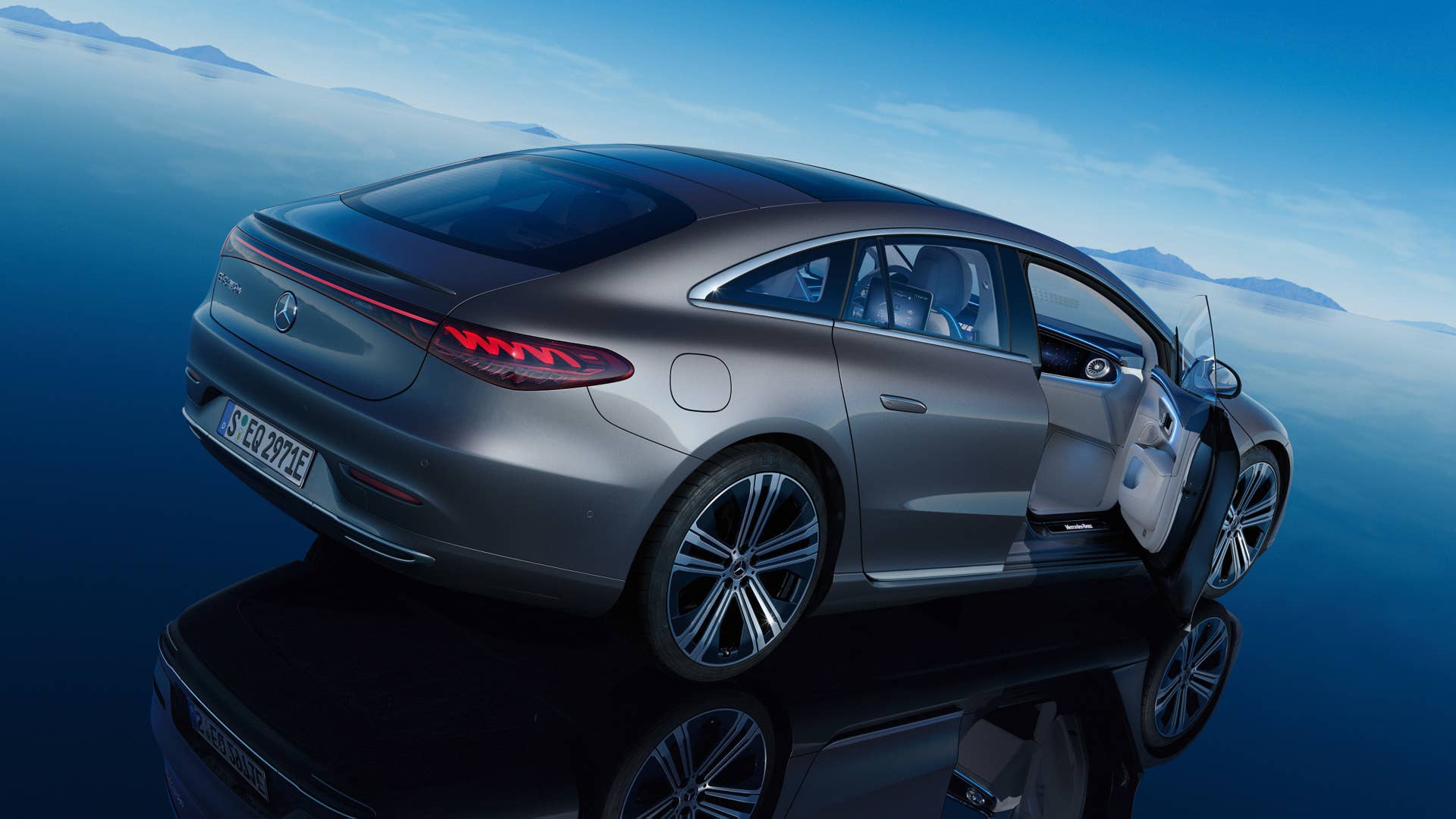 Mercedes-EQ, EQS;Stromverbrauch kombiniert: 19,1-16,0 kWh/100 km; CO2-Emissionen: 0 g/km