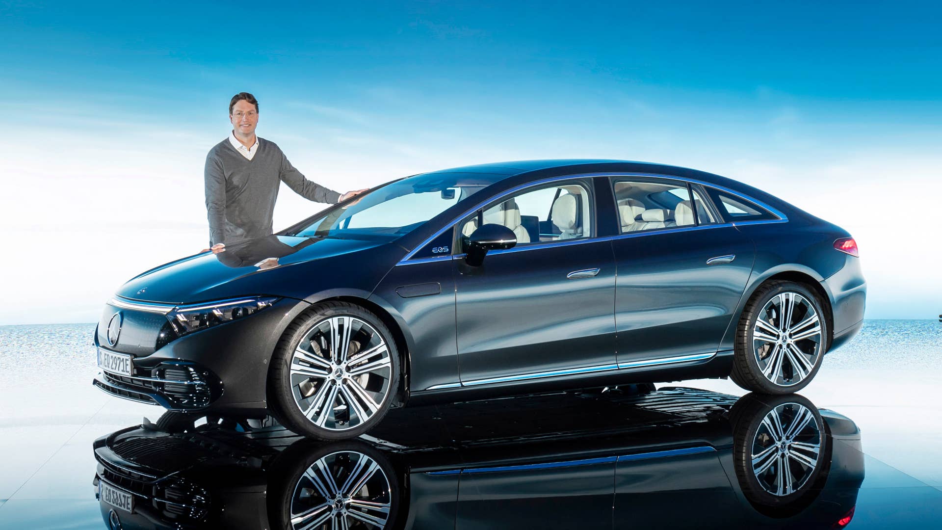 Der neue EQS, präsentiert von Ola Källenius; Ola Källenius, Vorsitzender des Vorstands der Daimler AG und Mercedes-Benz AG. The new EQS, presented by Ola Källenius; Ola Källenius, Chairman of the Board of Management of Daimler AG and Mercedes-Benz AG.