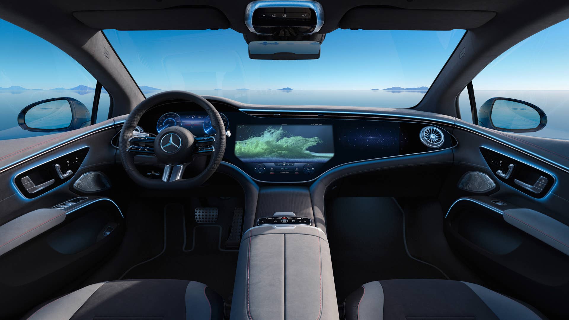 Mercedes-EQ, EQS;Stromverbrauch kombiniert: 20,0-16,9 kWh/100 km; CO2-Emissionen: 0 g/km