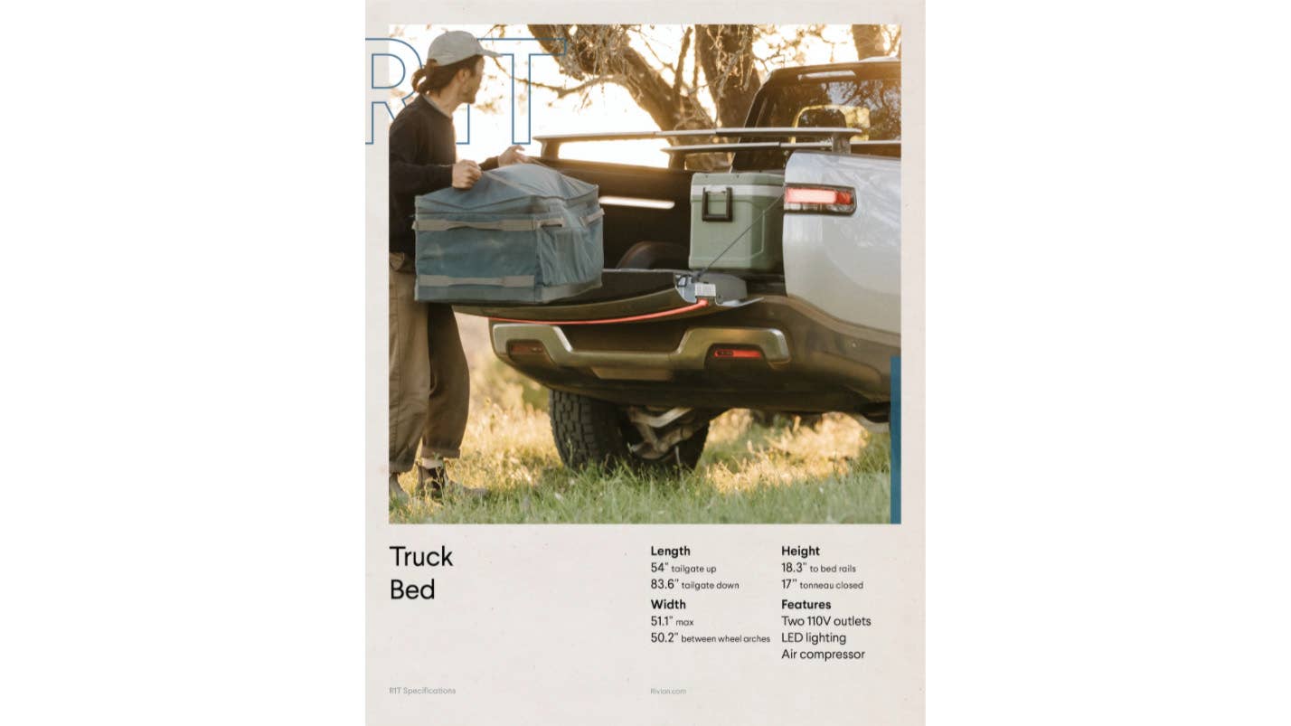 Rivian details R1T storage options and dives into the truck's specs ...