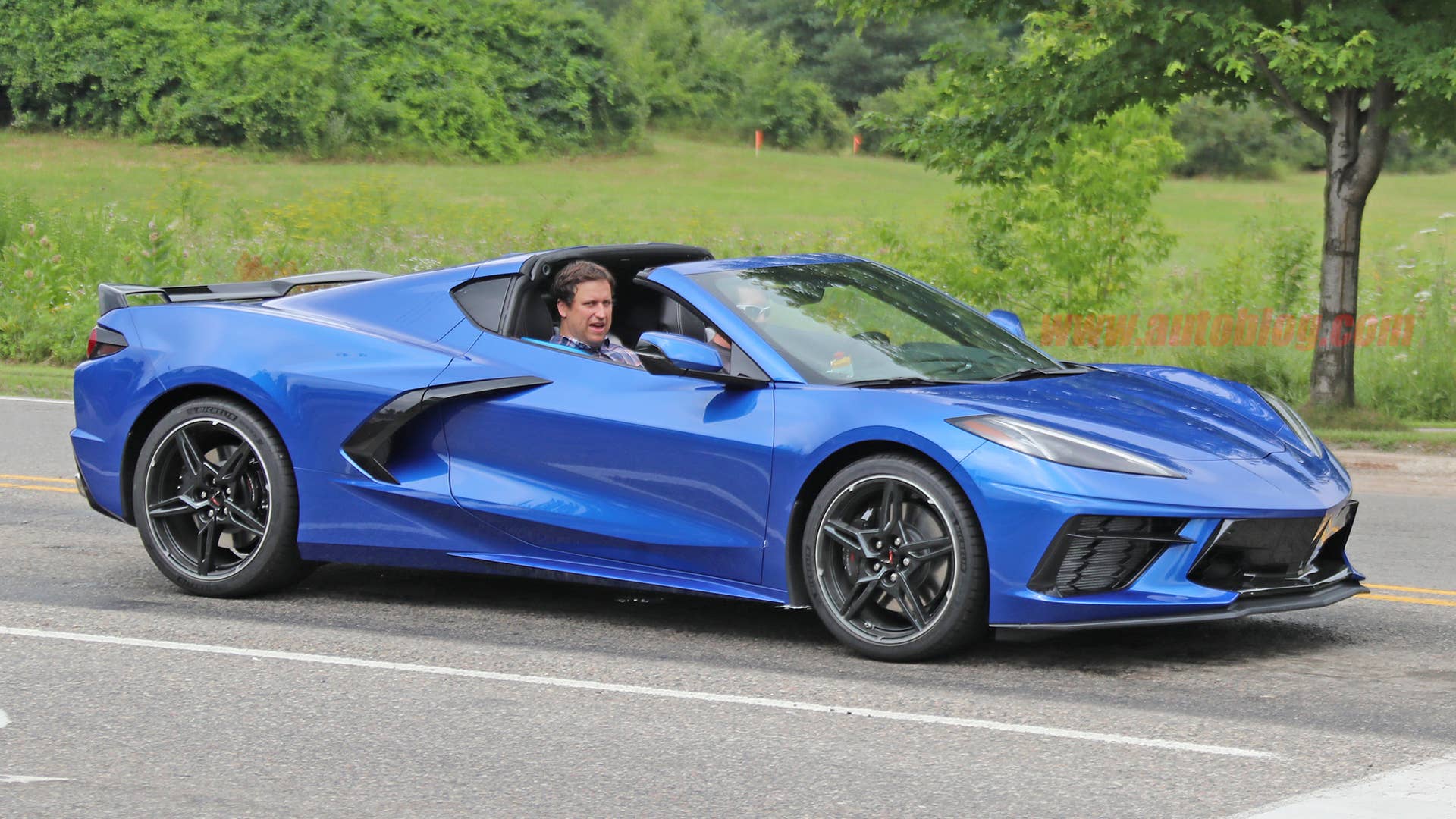 2020 Chevy Corvette Stingray in metallic blue