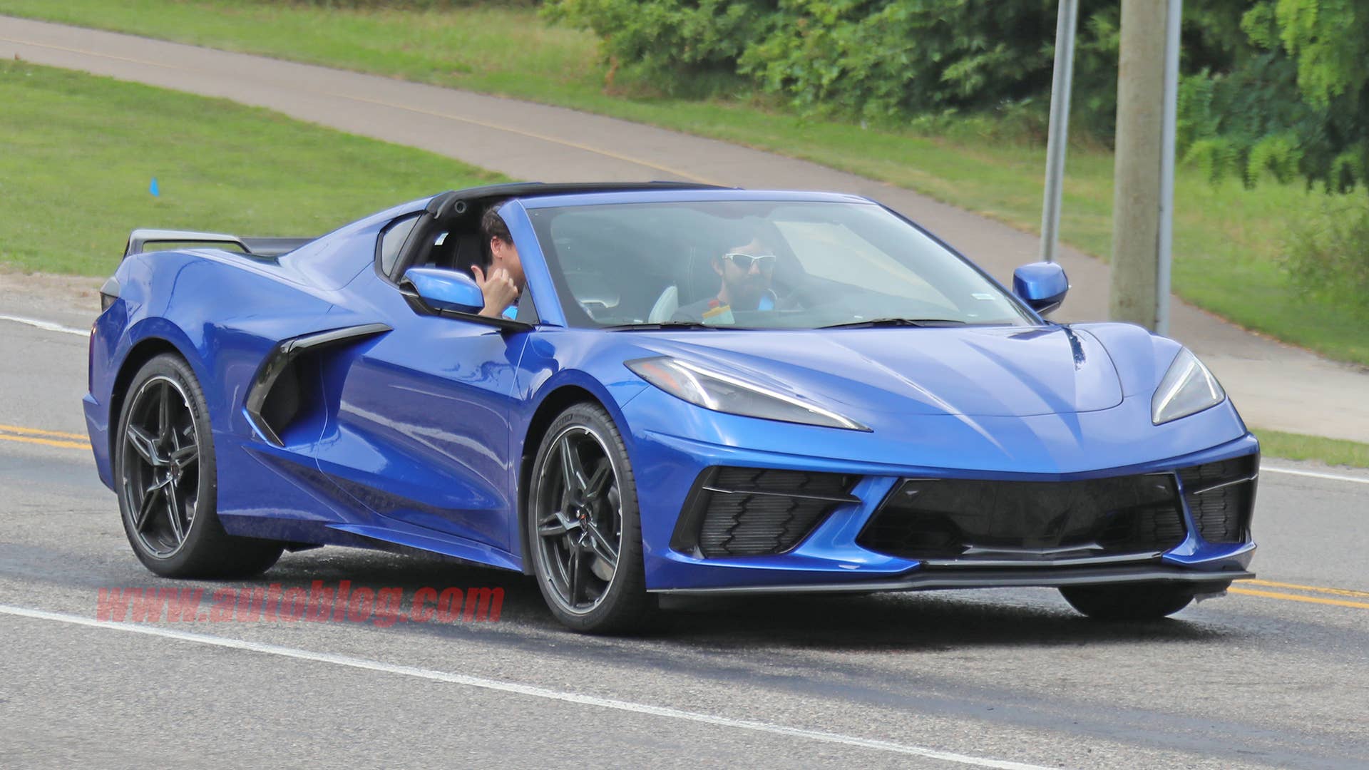 2020 Chevy Corvette Stingray in metallic blue