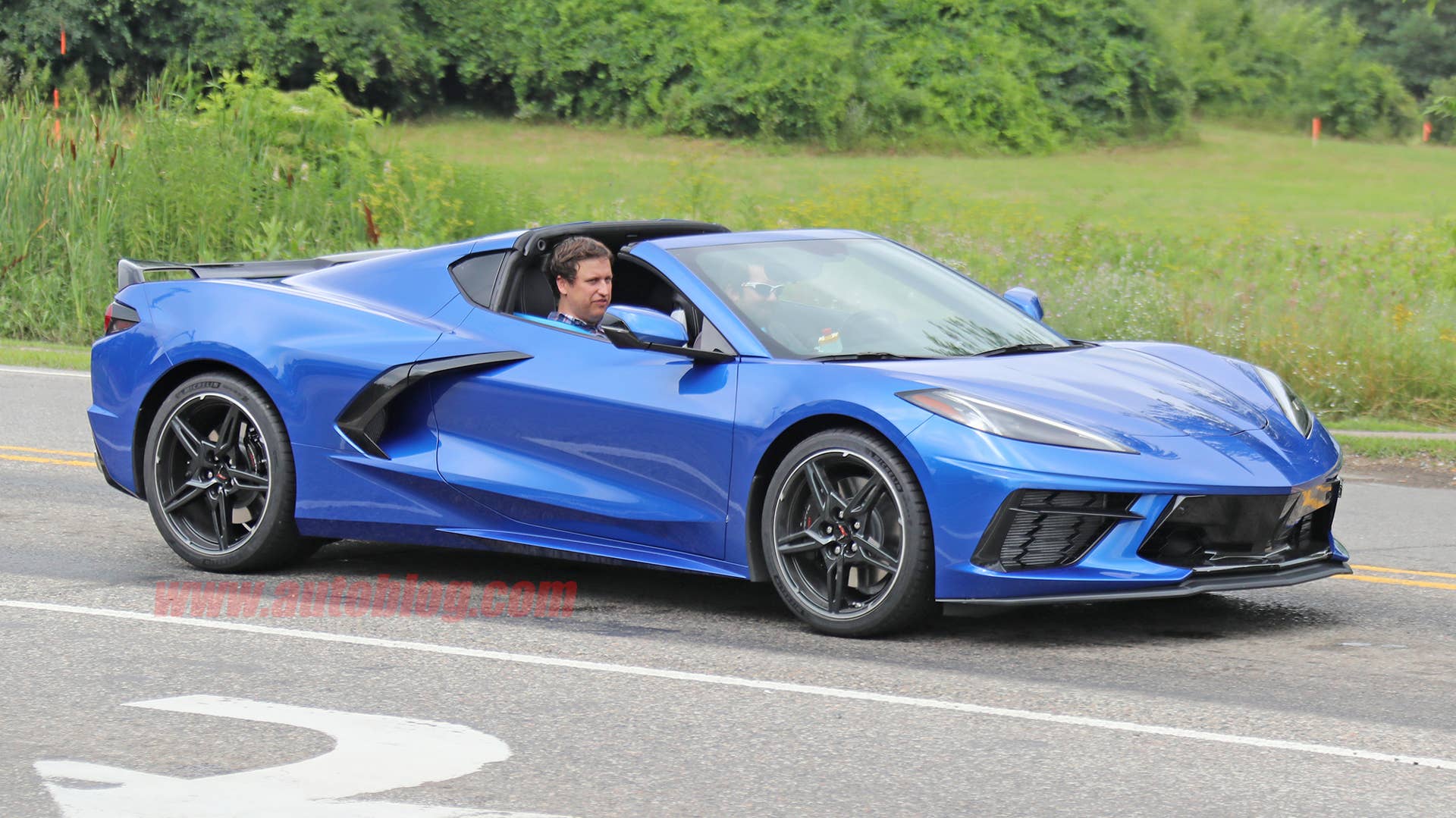 2020 Chevy Corvette Stingray in metallic blue