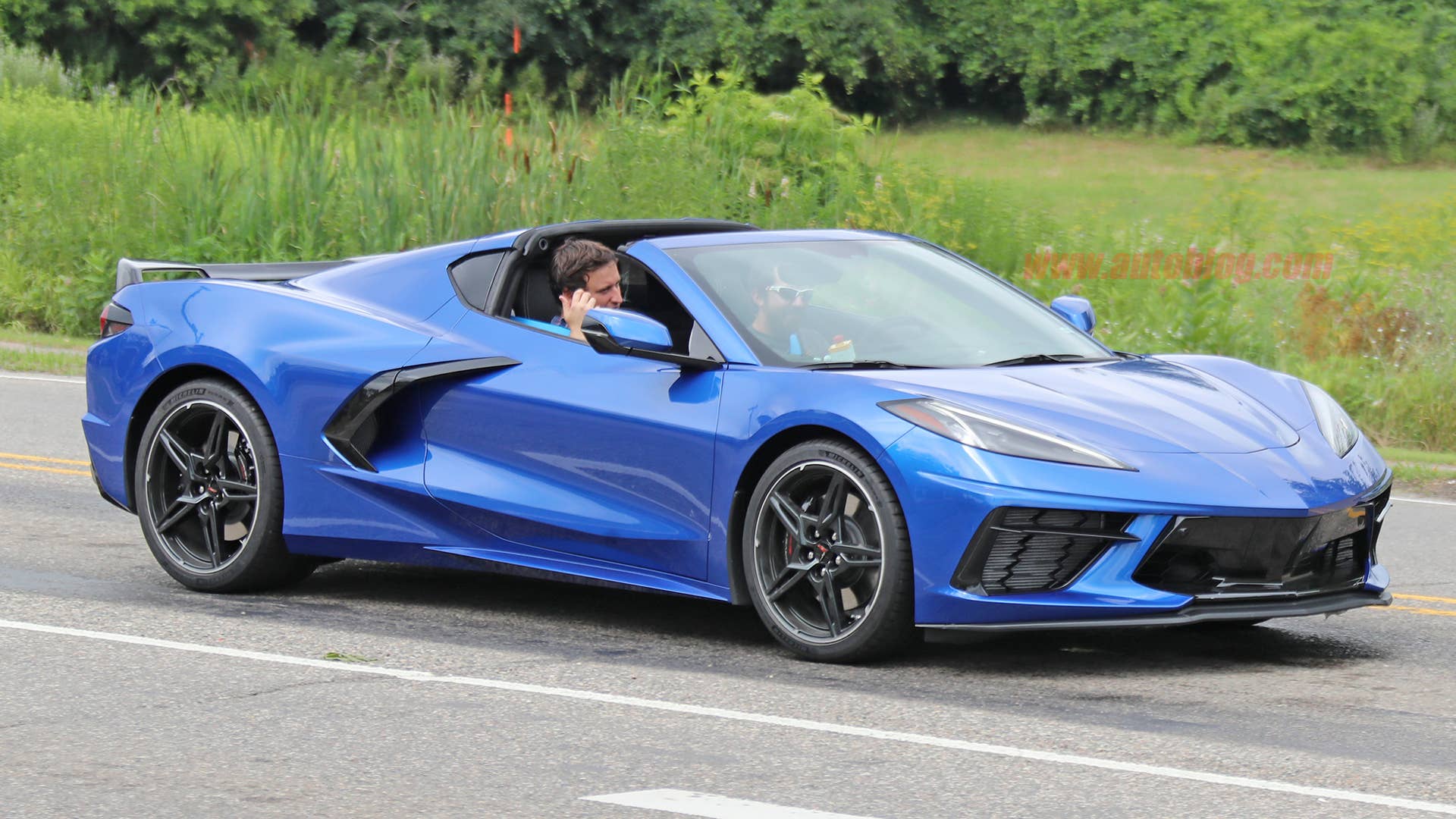 2020 Chevy Corvette Stingray in metallic blue
