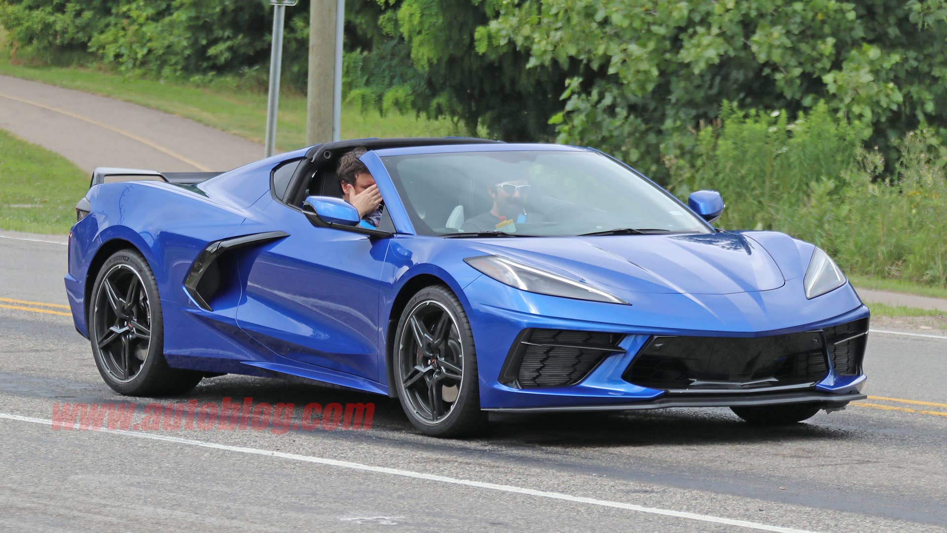 2020 Chevy Corvette Stingray in metallic blue