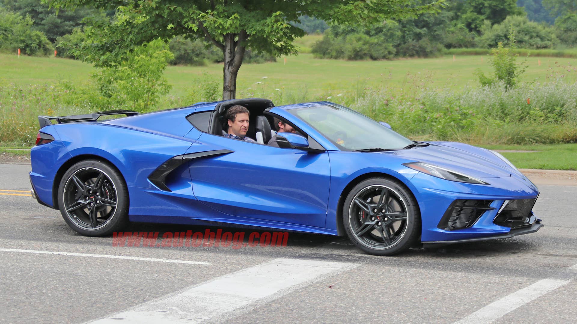 2020 Chevy Corvette Stingray in metallic blue