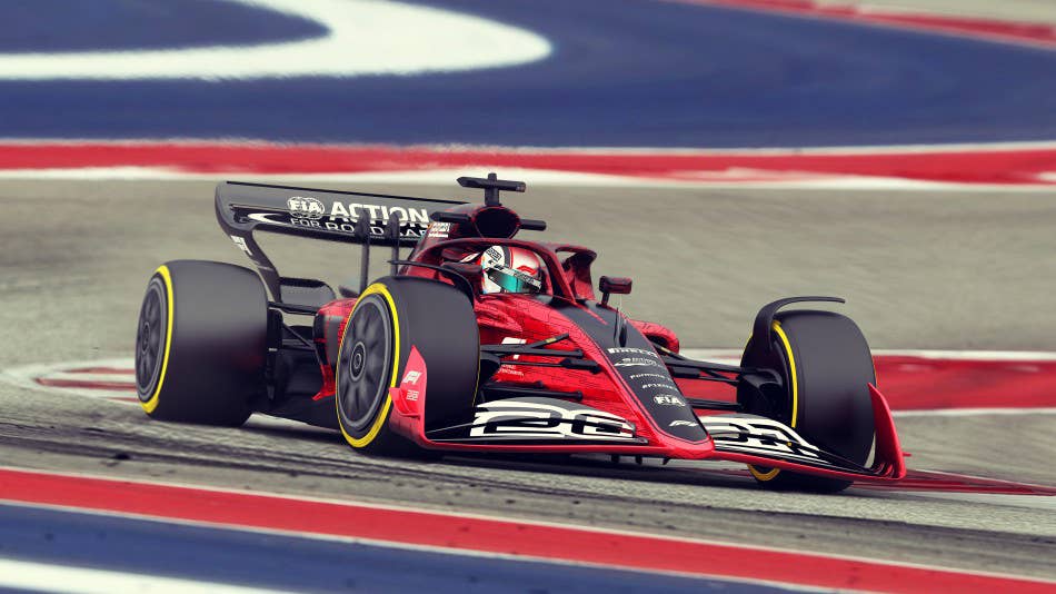 2021 Formula 1 race car rendering