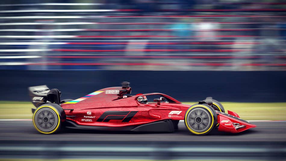 2021 Formula 1 race car rendering