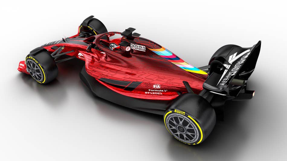 2021 Formula 1 race car rendering