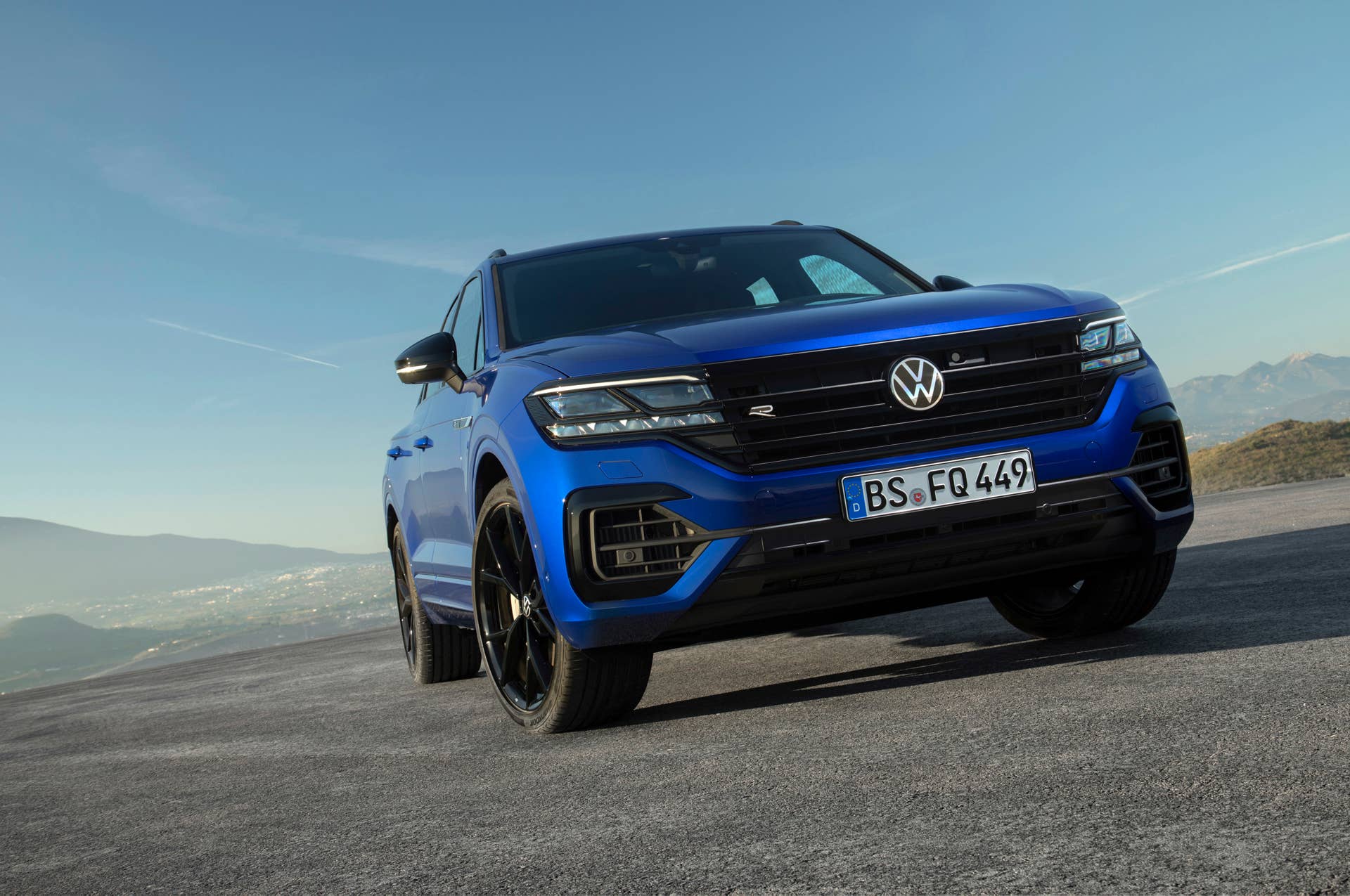 Volkswgaen launches its first plug-in hybrid R car, the Touareg R with a 456-hp powertrain and all-wheel drive.