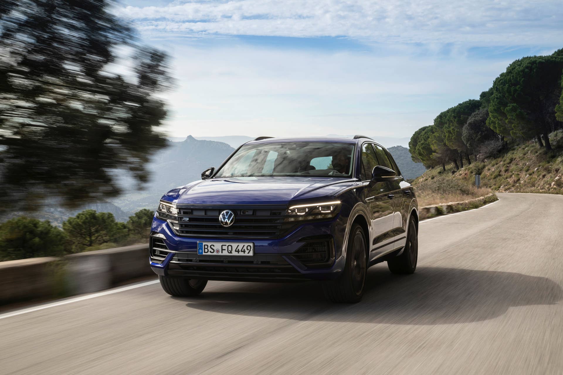 Volkswgaen launches its first plug-in hybrid R car, the Touareg R with a 456-hp powertrain and all-wheel drive.