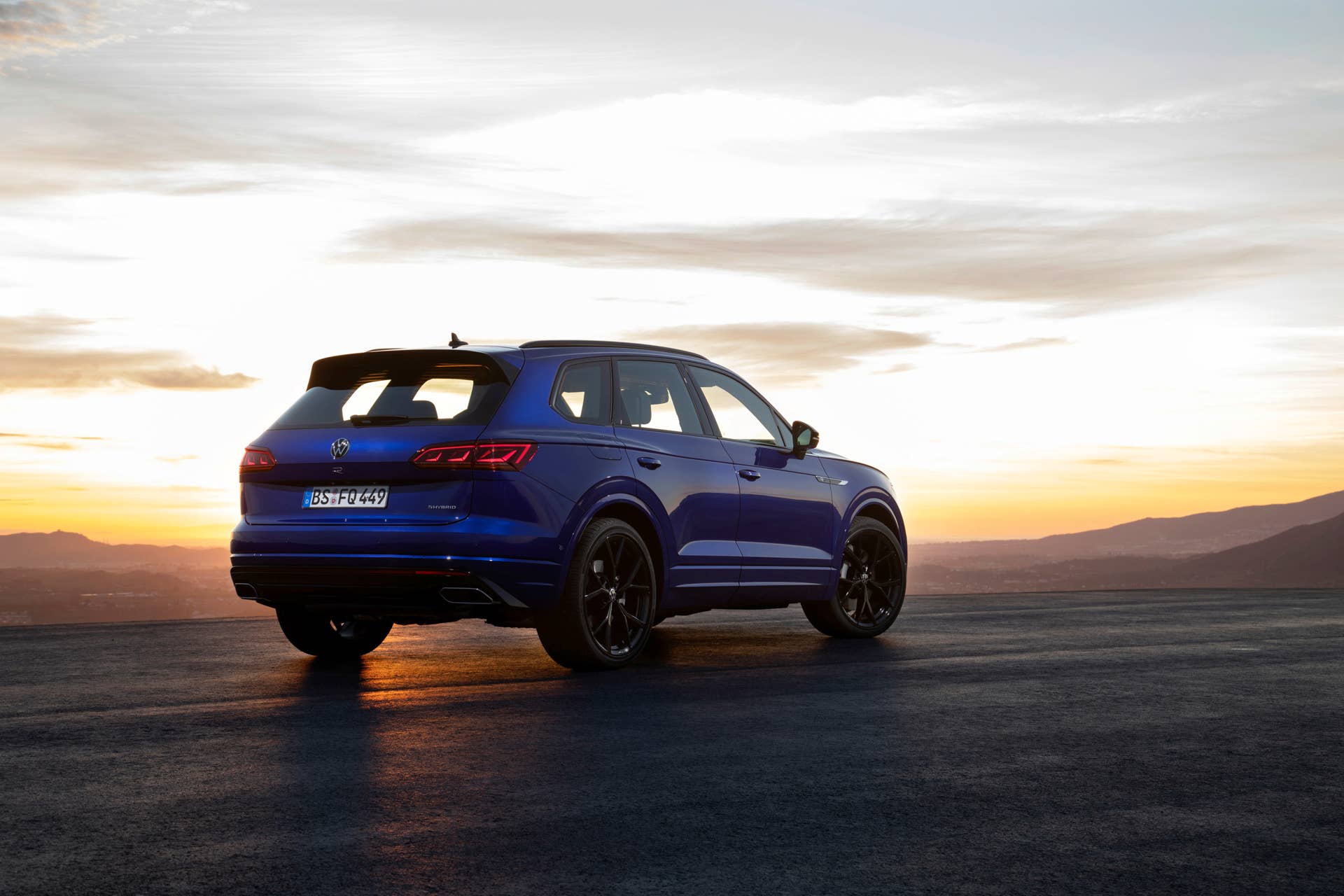 Volkswgaen launches its first plug-in hybrid R car, the Touareg R with a 456-hp powertrain and all-wheel drive.