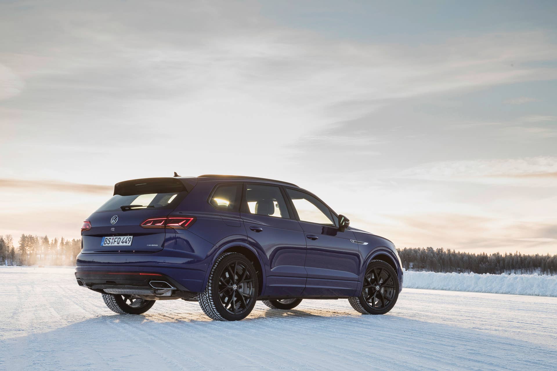 Volkswgaen launches its first plug-in hybrid R car, the Touareg R with a 456-hp powertrain and all-wheel drive.