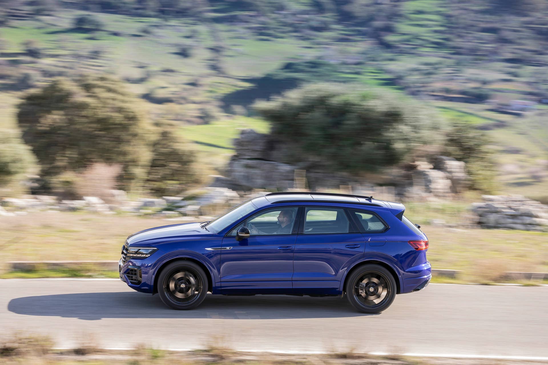 Volkswgaen launches its first plug-in hybrid R car, the Touareg R with a 456-hp powertrain and all-wheel drive.
