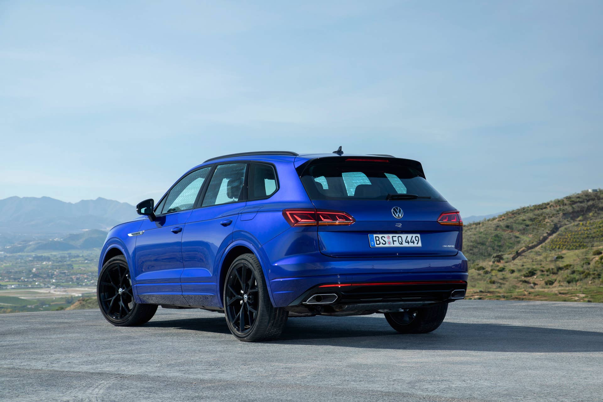 Volkswgaen launches its first plug-in hybrid R car, the Touareg R with a 456-hp powertrain and all-wheel drive.