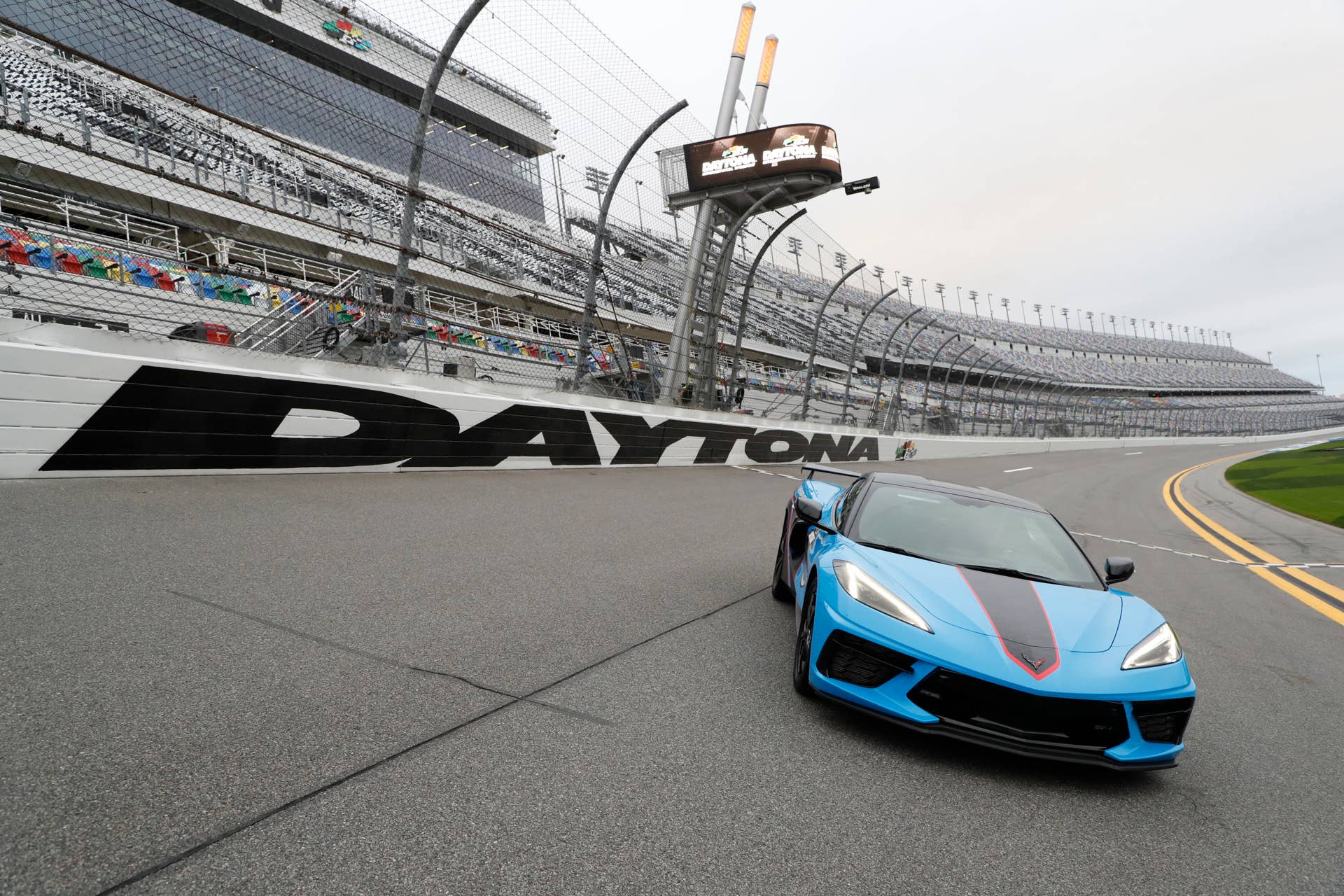 The mid-engine Corvette Stingray coupe will serve as the pace car for the renowned Daytona 500 on Sunday, Feb. 14. This marks the sixth time a Corvette has paced the Daytona 500. (HHP/Harold Hinson)