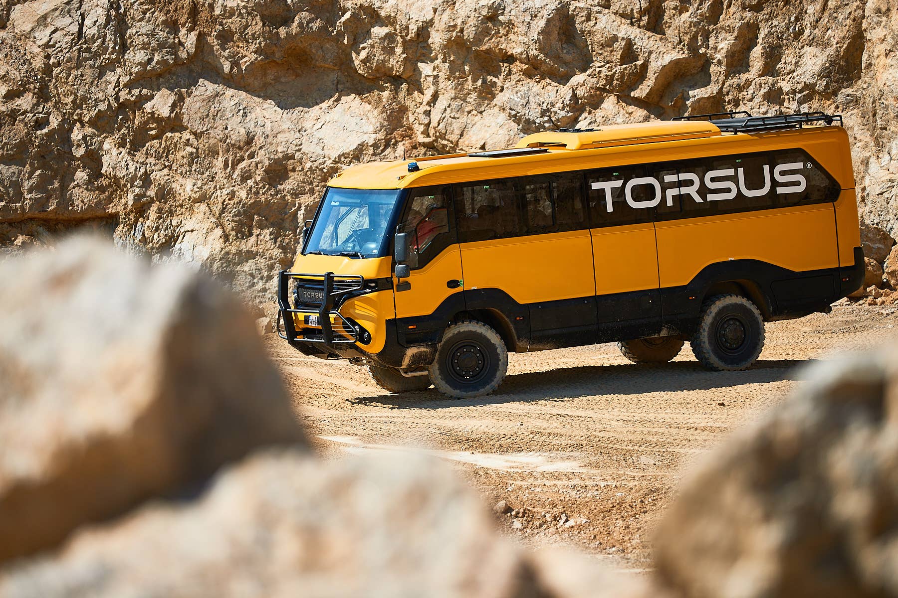 Czech company Torsus works with Czech design house Werkemotion to create a heavy duty 4x4 bus based on a Man TGM truck chassis.
