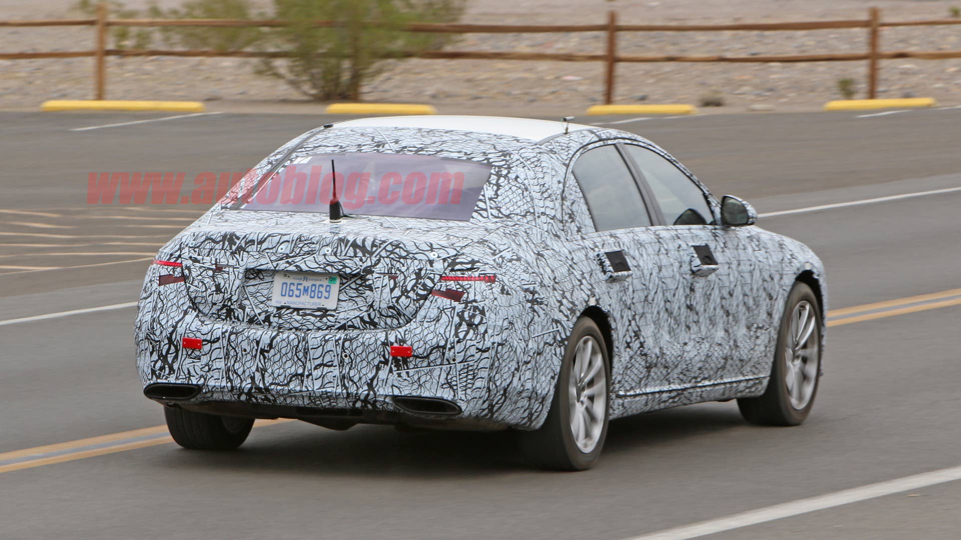 Mercedes-Benz S-Class in thin camouflage