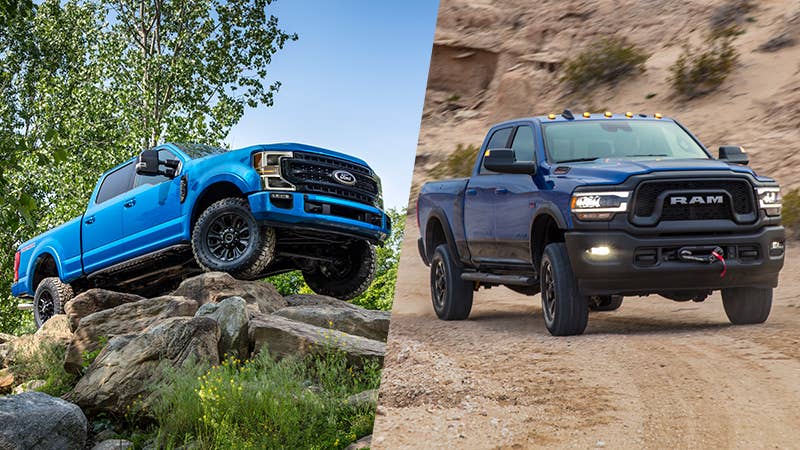 2020 Ford Super Duty Tremor and Ram 2500 Power Wagon
