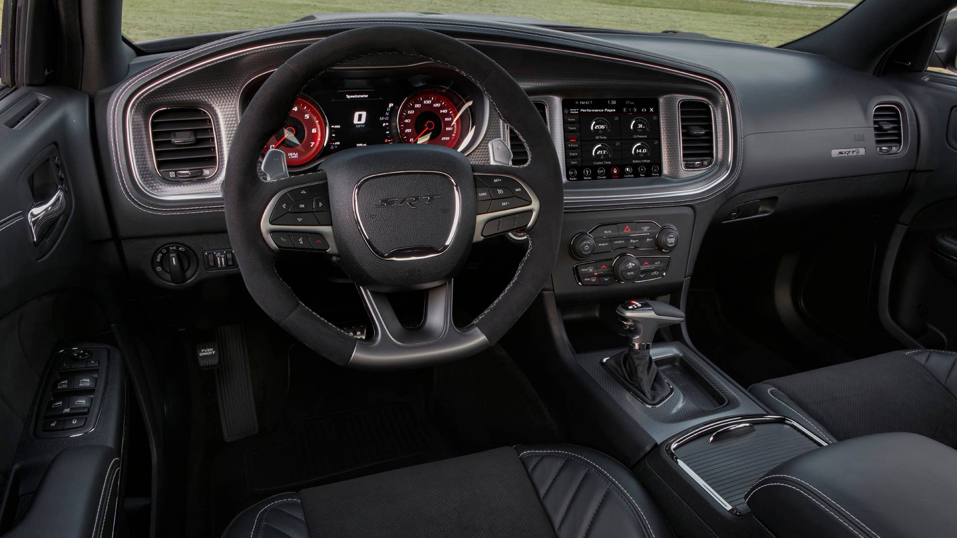 2020 Dodge Charger SRT Hellcat with premium stitched dash and door
