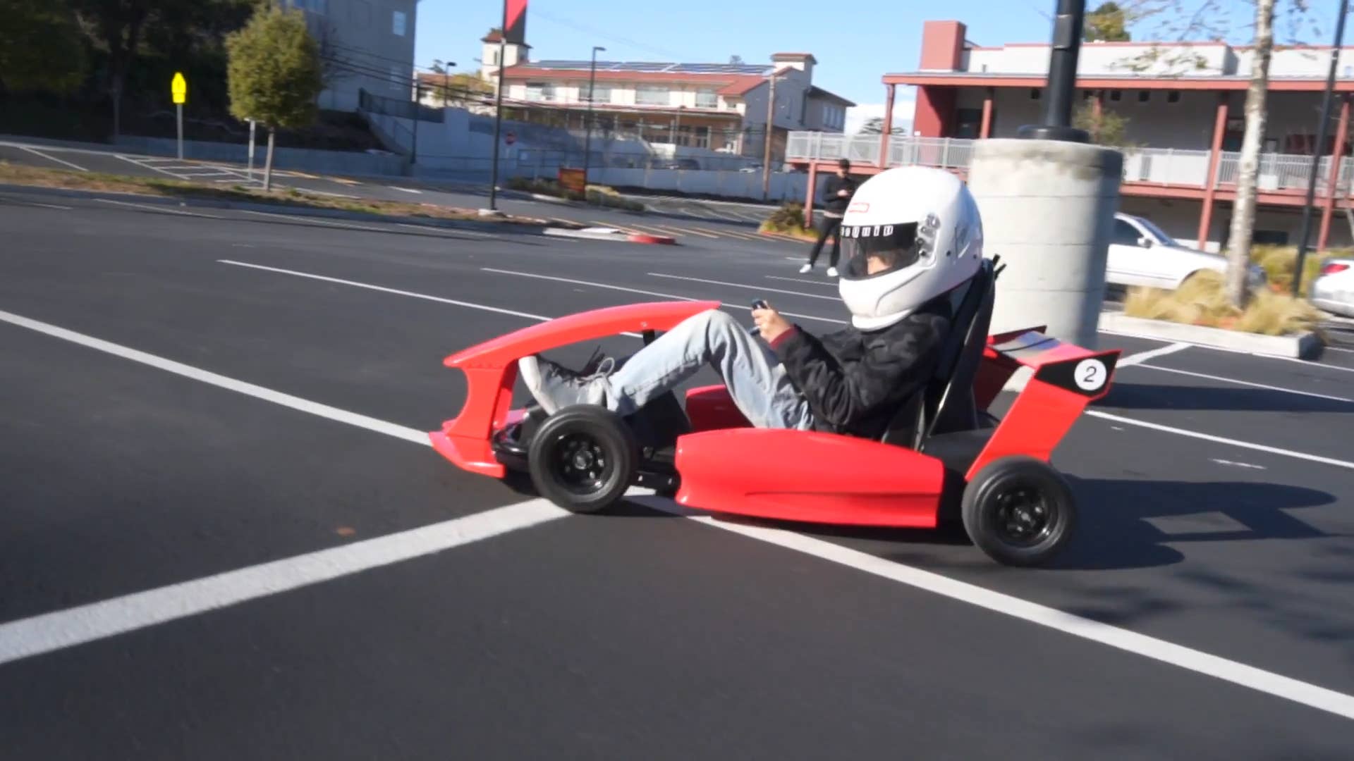 The Actev Arrow is a sleek, miniature go-kart for kids that has totally customizable body kits. The kart can reach speeds of 12 mph with the help of 2 independent 250W electric motors. Parents can adjust speed, limit their distance, and provide anti-collision with the help of an app. Learn more at Actevmotors.com