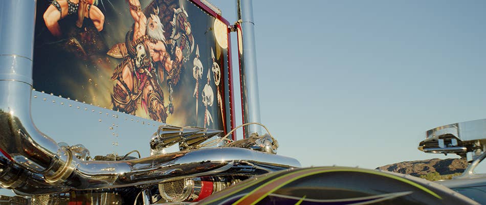 Property developer Mike Harrah built Thor24 on a 1979 Peterbilt 359 chassis. His creation uses two Detroit Diesel 12-cylinder engines, 12 superchargers, and eight bottles of nitrous to produce 3,424 horsepower.