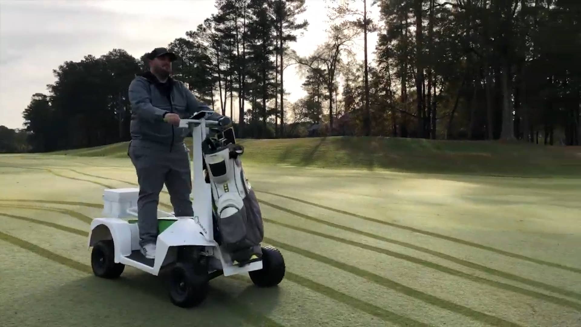 Caruca is a single rider golf cart offering golfers a new way of maneuvering the fairways.The standup cart is powered by a 24-volt 1400 WATT motor with a top speed of 10 mph, and 20 miles of range per charge. Learn more at thecaruca.com