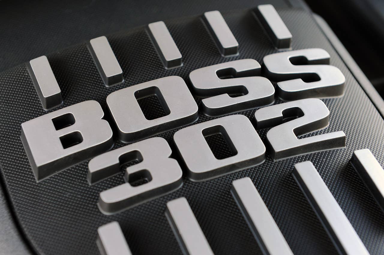2012 Ford Mustang Boss 302 engine detail
