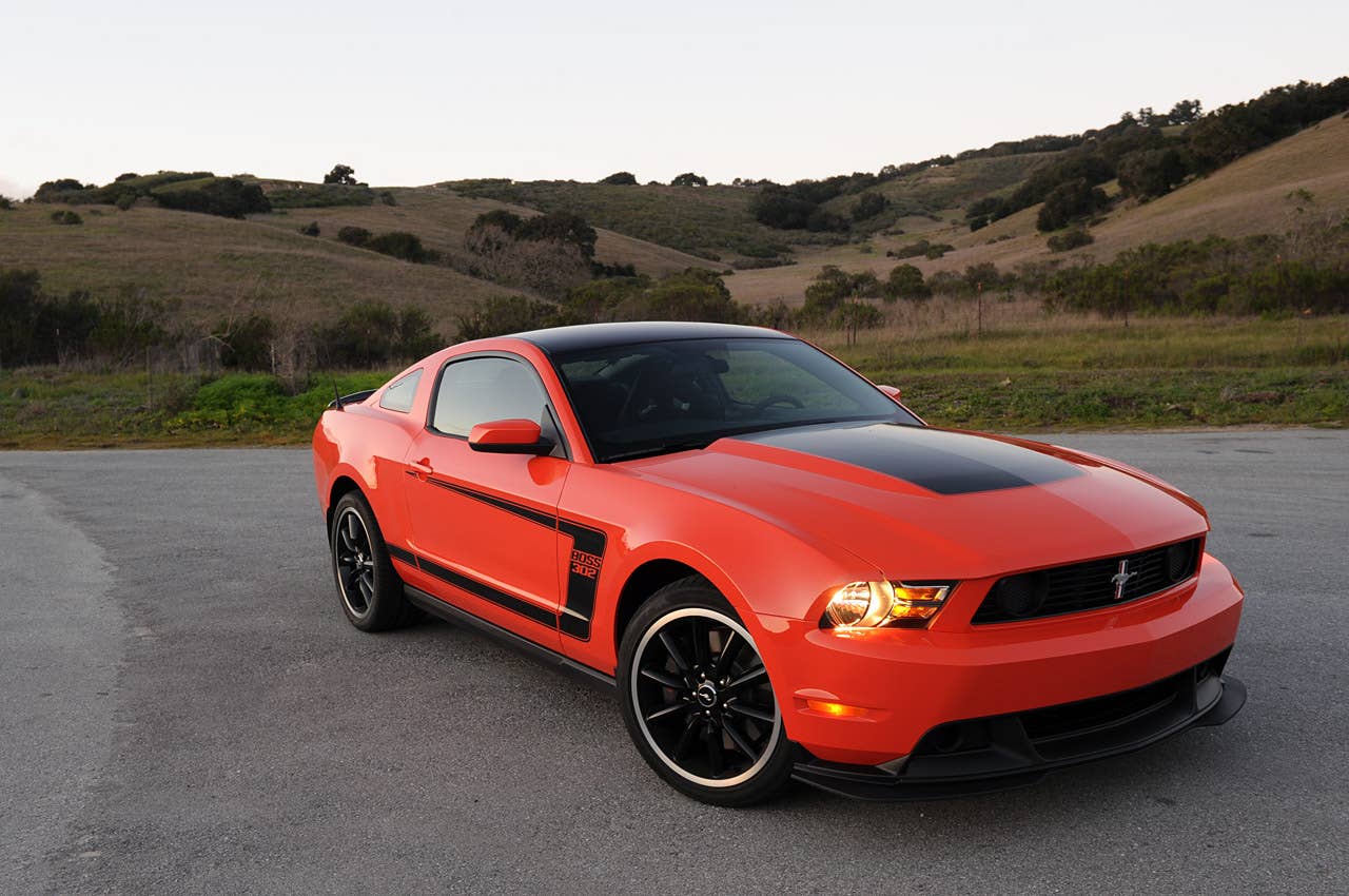 2012 Ford Mustang Boss 302 front 3/4 view