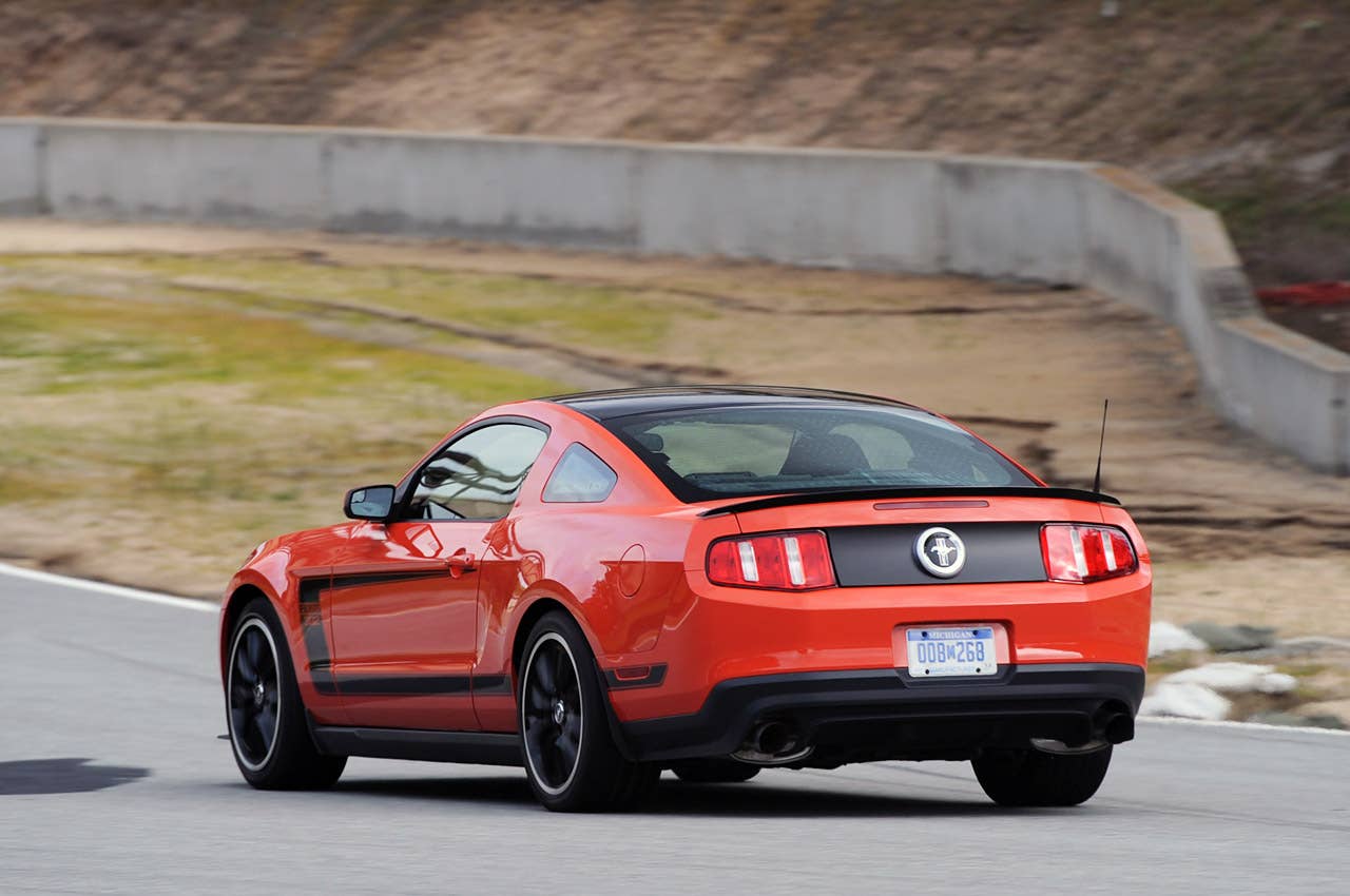 2012 Ford Mustang Boss 302 on track