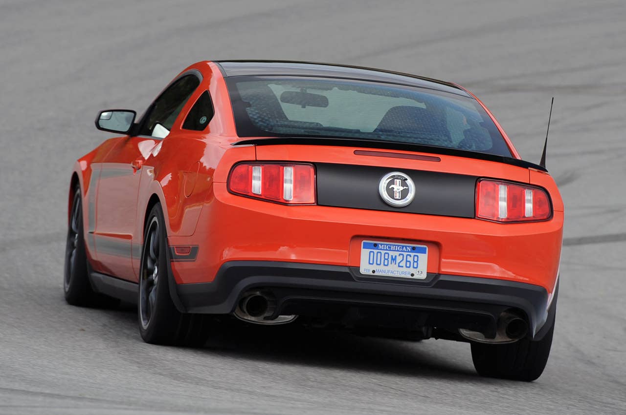 2012 Ford Mustang Boss 302 on track