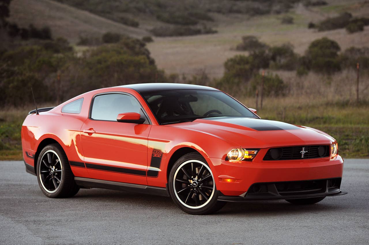 2012 Ford Mustang Boss 302 front 3/4 view