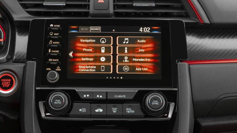 2020 Honda Civic Type R infotainment