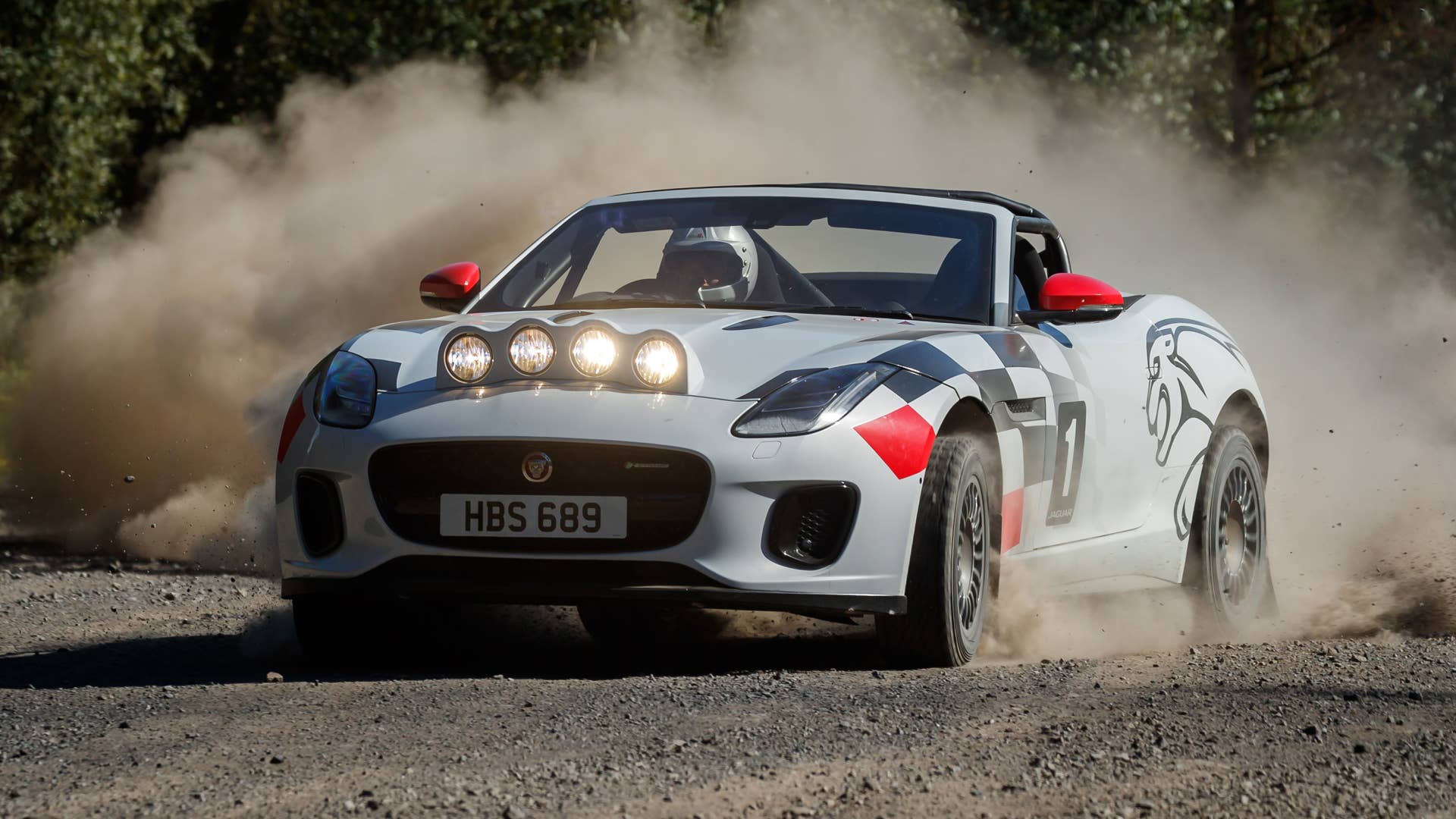 Jaguar F-Type rally car