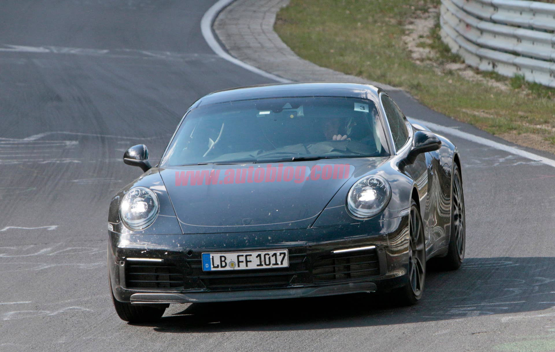 Porsche 911 spy shot at the Nurburgring