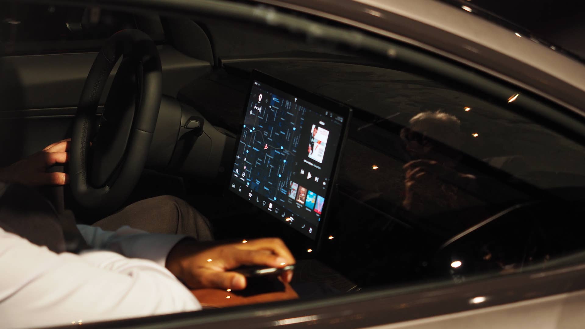 Tesla Model 3 interior and touchscreen