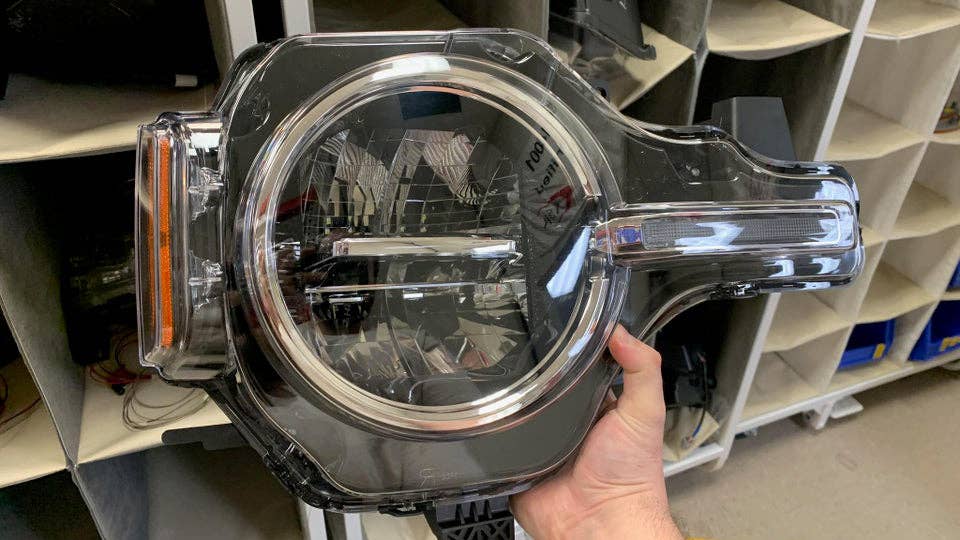 2021 Ford Bronco headlight spy shot