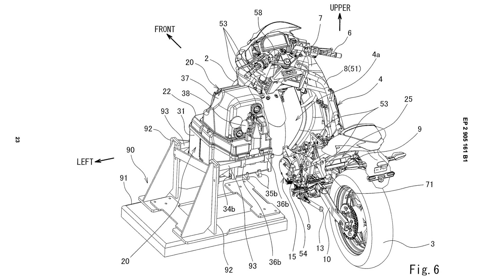 A new patent hints Kawasaki could be working on an electric motorcycle.