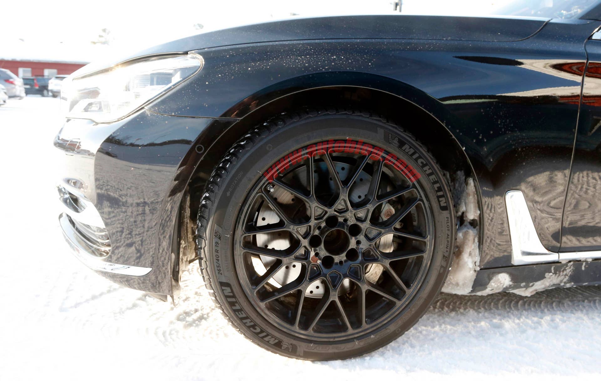 BMW M7 test mule wheel