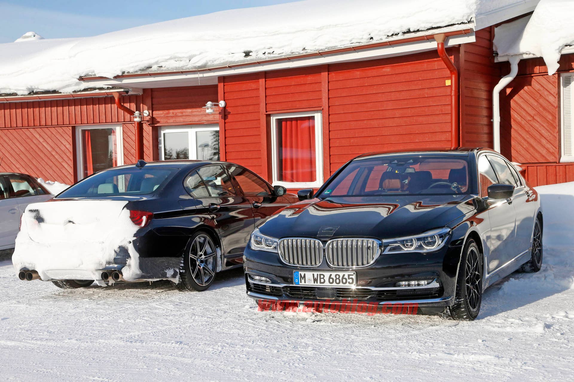 BMW M7 test mule M5 spied winter testing