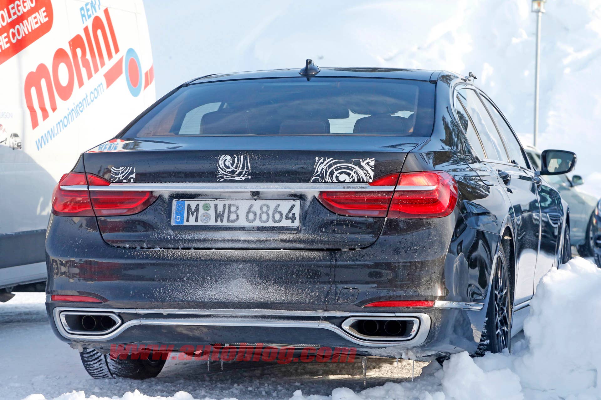 BMW M7 test mule rear 3/4