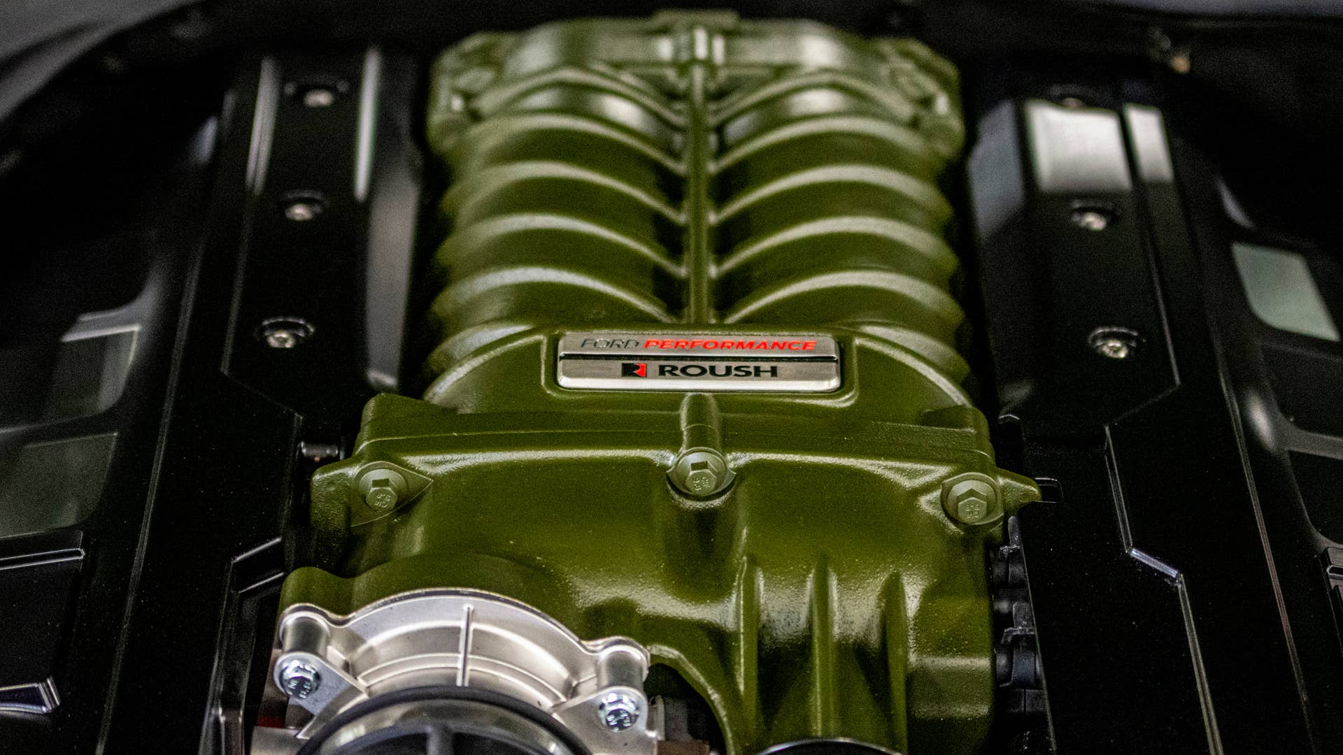 Ford and Roush Performance unveil a custom Mustang GT, inspired by U.S. Army Air Force Col. Bud Anderson, a World War II triple ace pilot, and the P-51 Mustang fighter planes he flew in combat nicknamed “Old Crow”