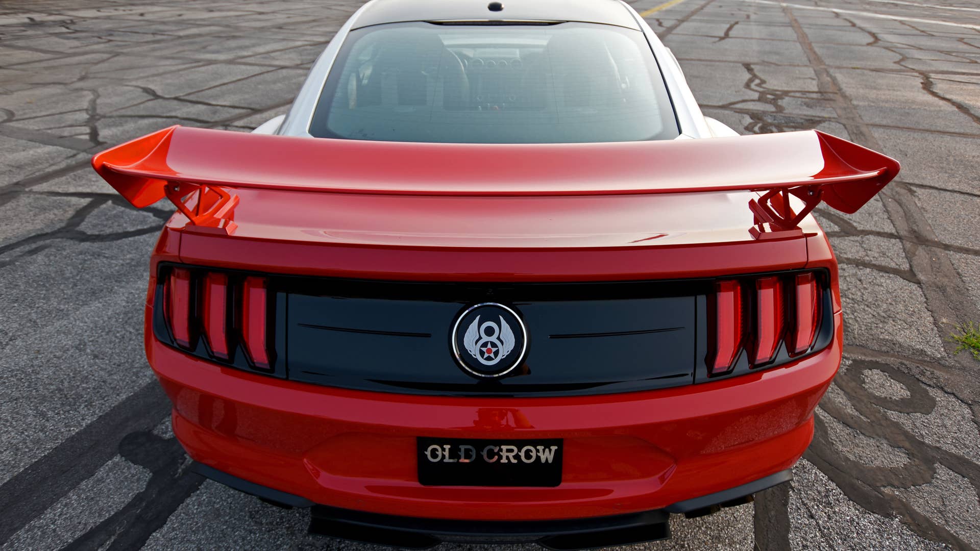 Ford and Roush Performance unveil a custom Mustang GT, inspired by U.S. Army Air Force Col. Bud Anderson, a World War II triple ace pilot, and the P-51 Mustang fighter planes he flew in combat nicknamed “Old Crow”