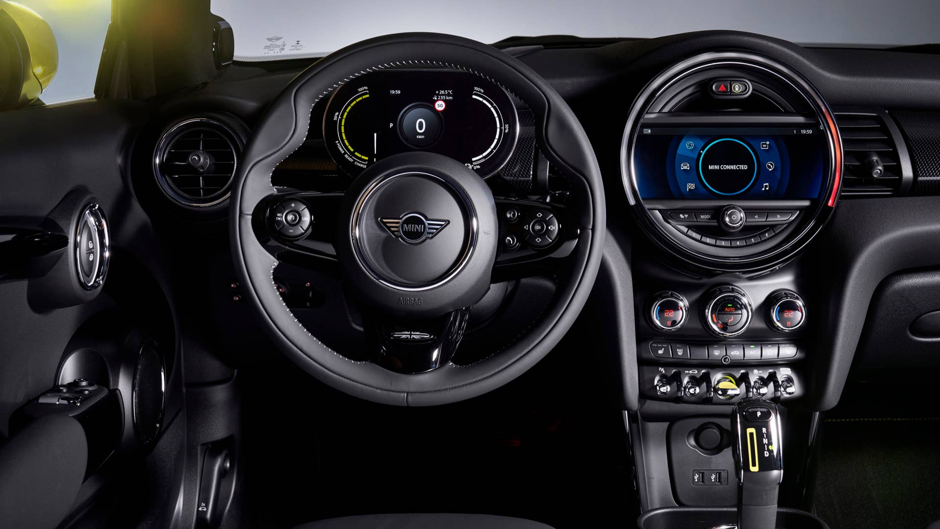 Mini Cooper SE electric hatchback interior