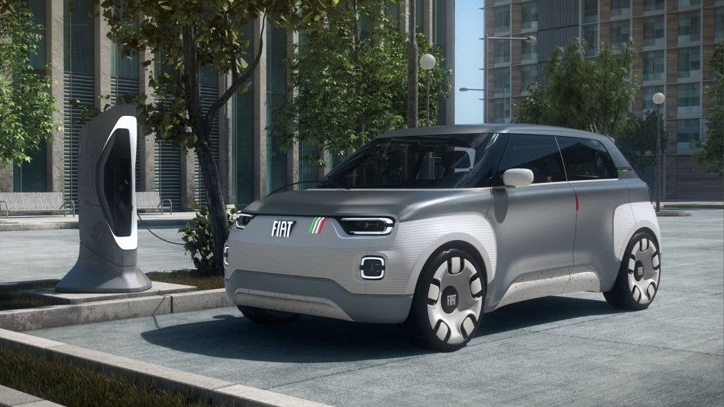 The concept at the Geneva Motor Show previews an electric Panda.