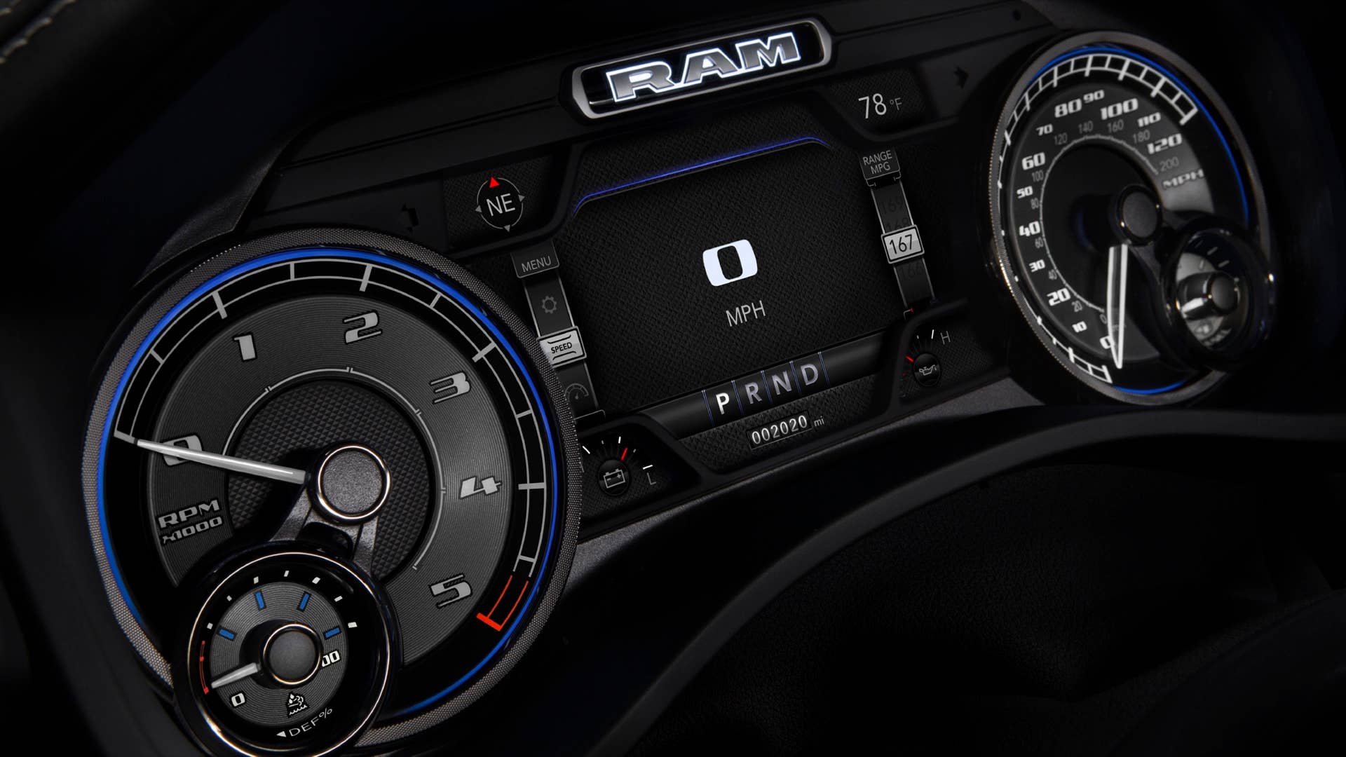 2020 RAM 1500 EcoDiesel Limited Cluster