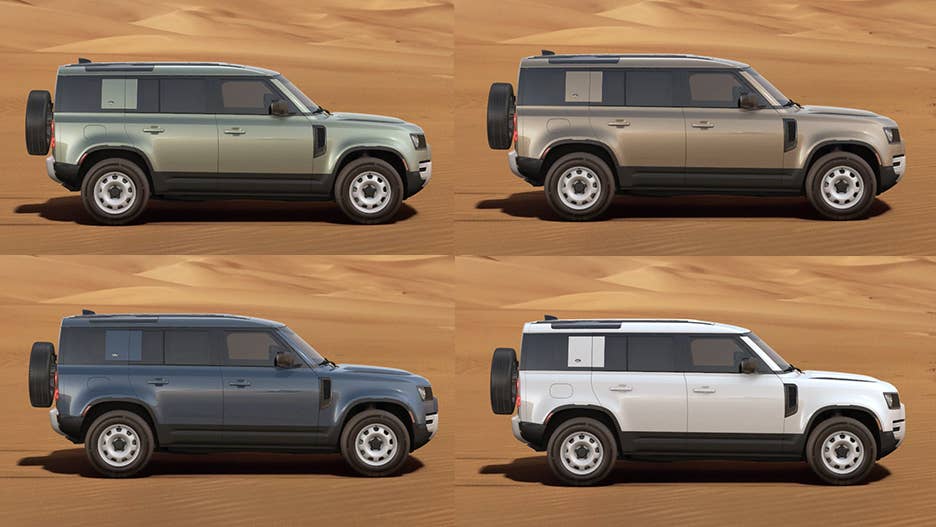 2020 Land Rover Defender 110s in four colors